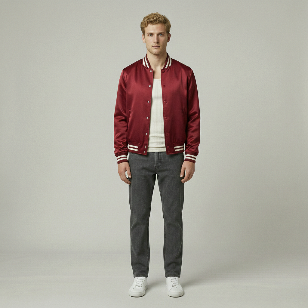 Classic Satin Varsity Jacket