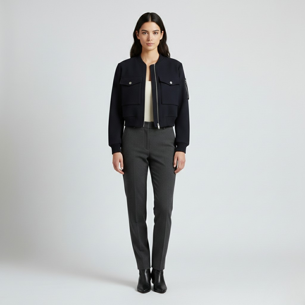 Cropped Utility Chic Jacket