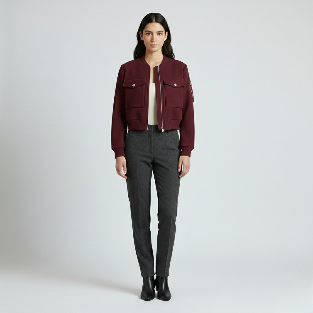 Cropped Utility Chic Jacket