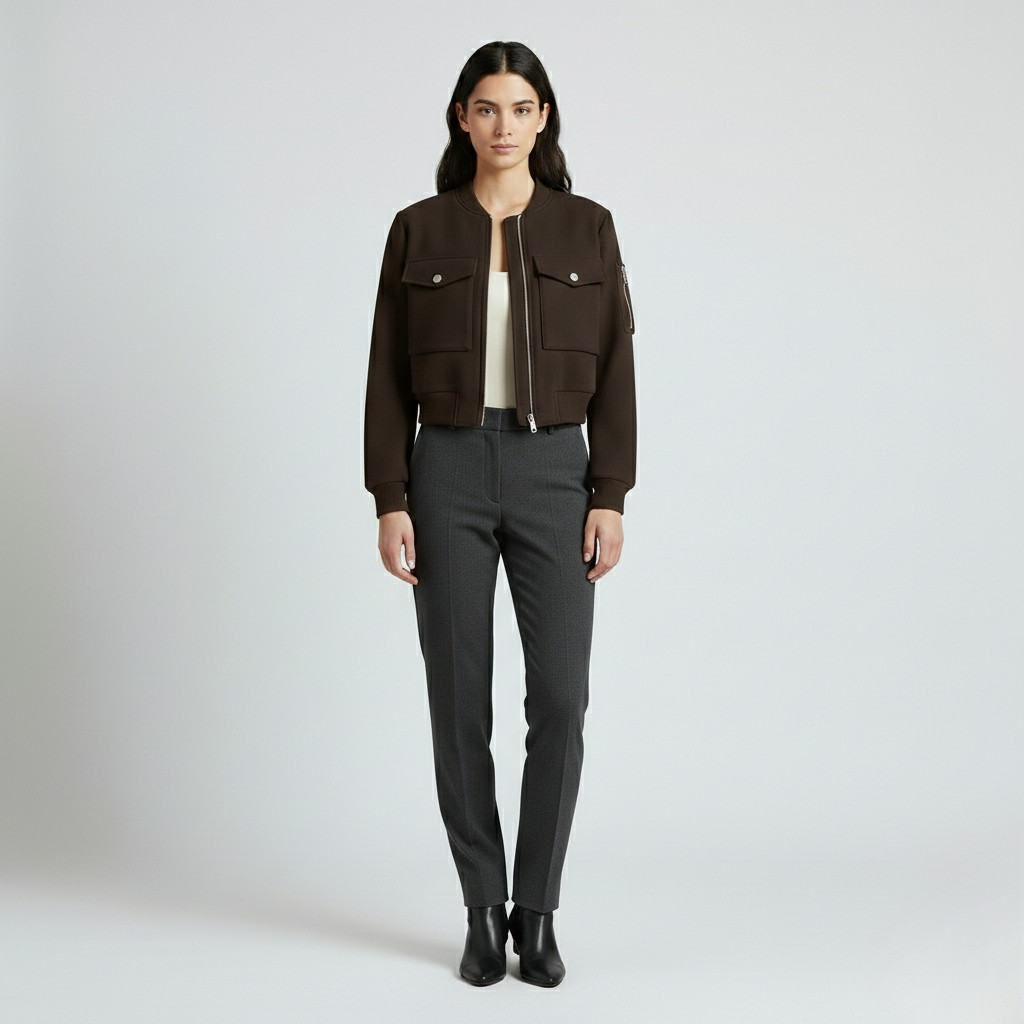 Cropped Utility Chic Jacket